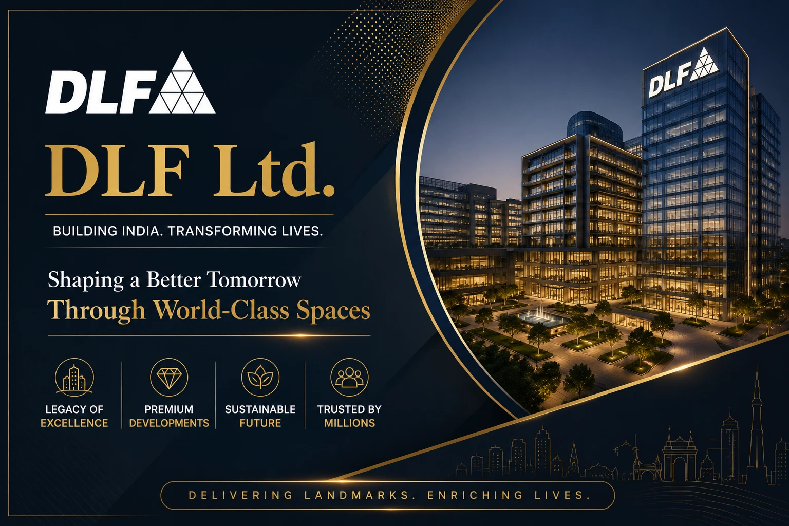 DLF official logo for Lucknow residential projects