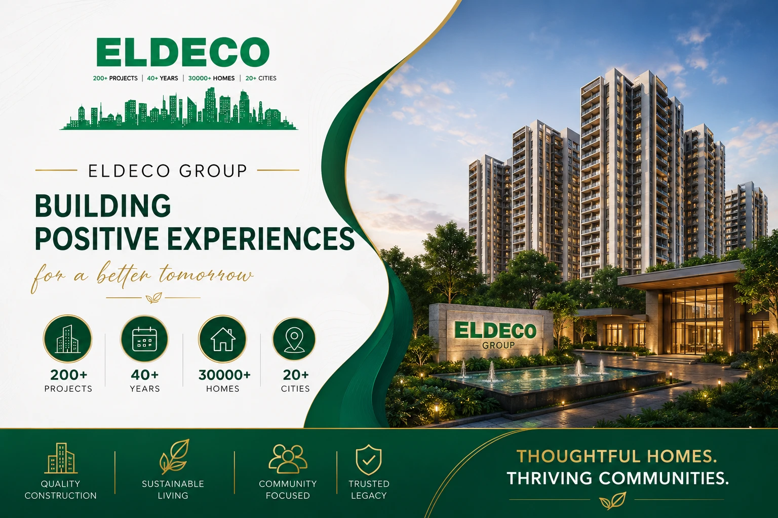 Eldeco Group official logo for Lucknow residential projects