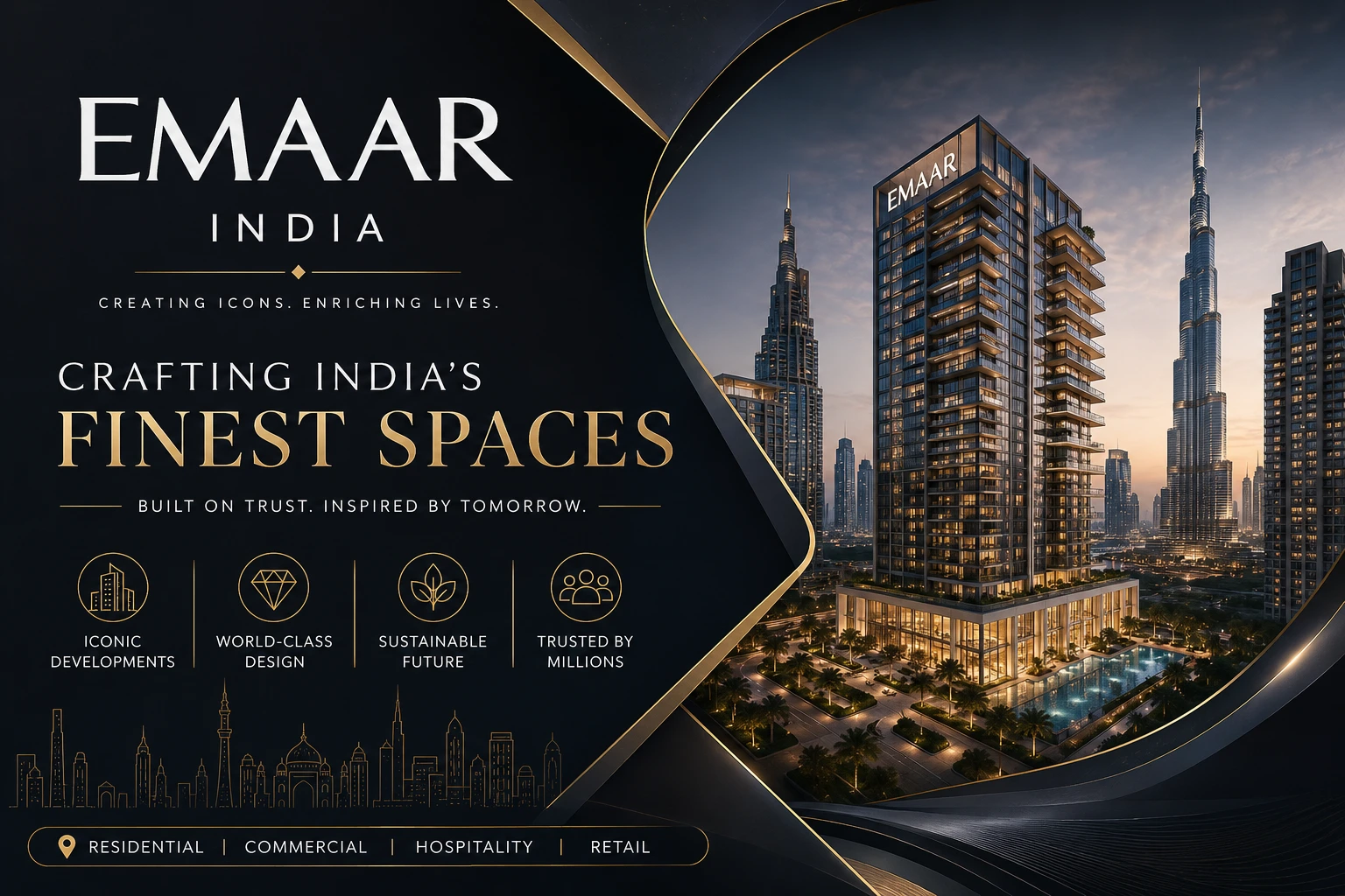 Emaar India official logo for Lucknow residential projects