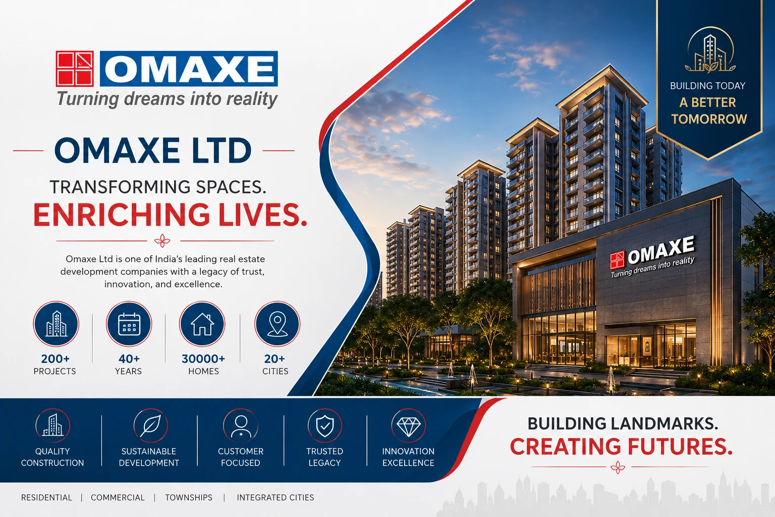 Omaxe Group official logo for Lucknow residential projects