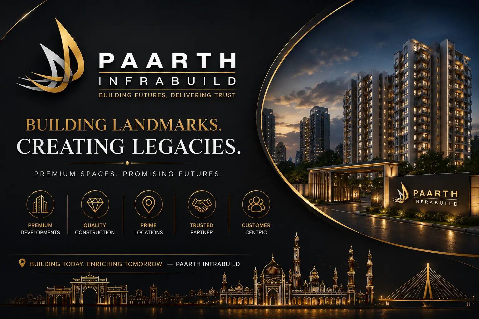 Paarth Infrabuild official logo for Lucknow residential projects