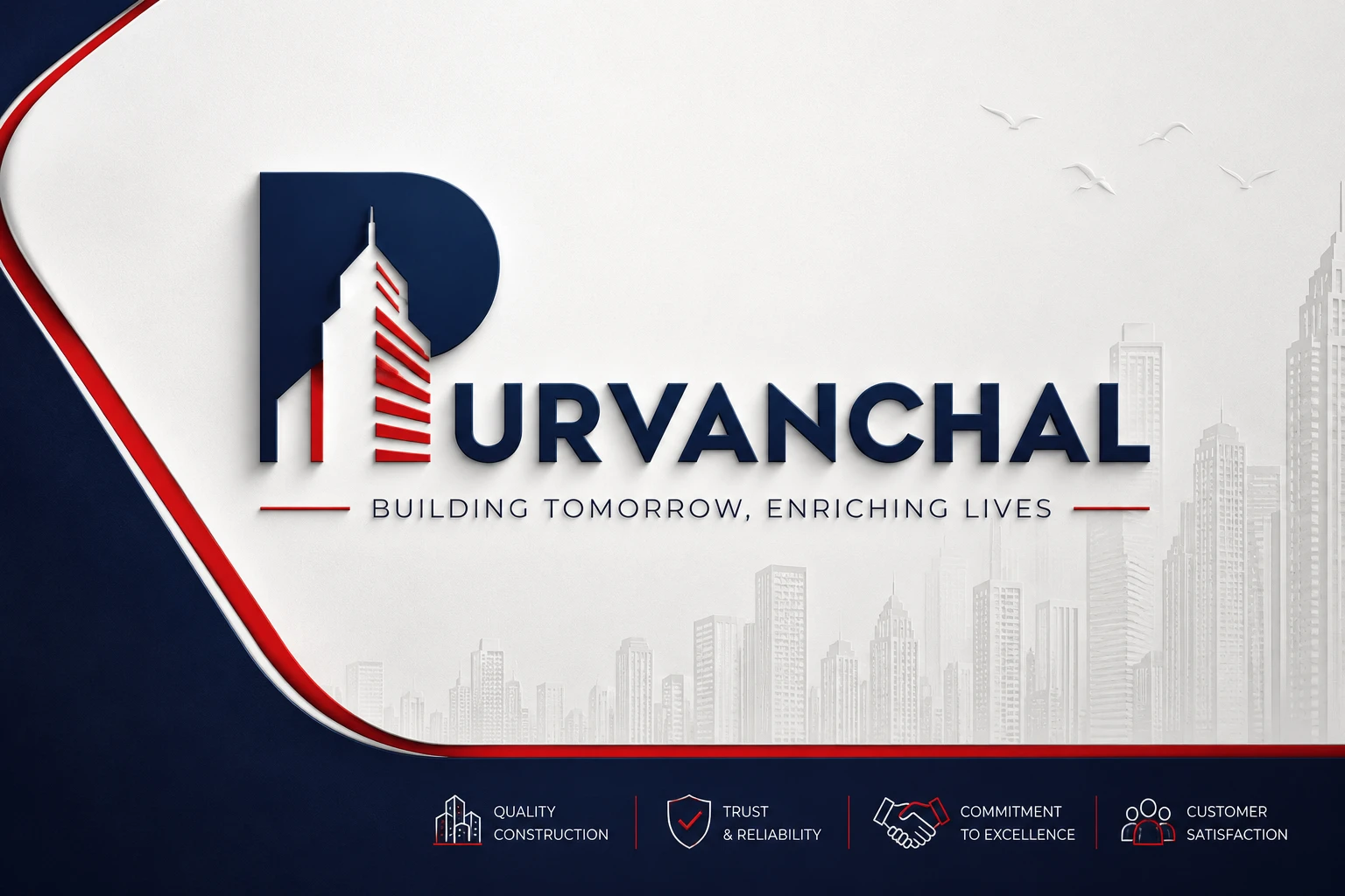 Purvanchal  official logo for Lucknow residential projects
