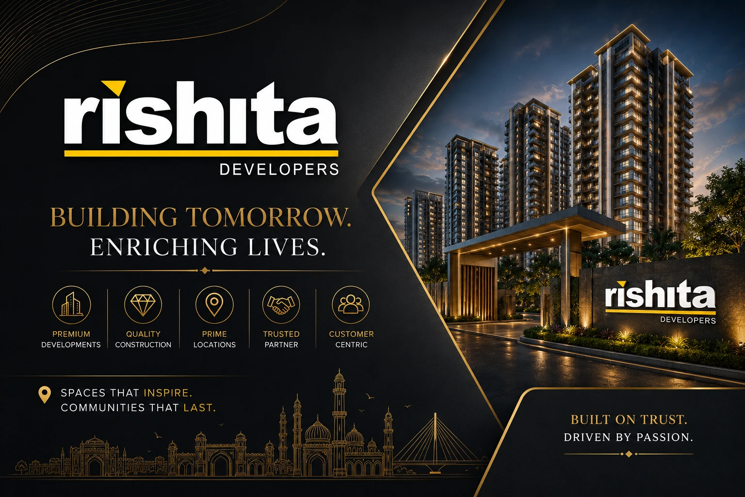 Rishita Developers Pvt Ltd. official logo for Lucknow residential projects