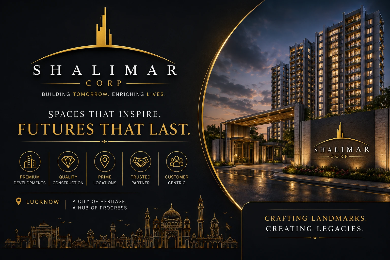Shalimar Corp official logo for Lucknow residential projects
