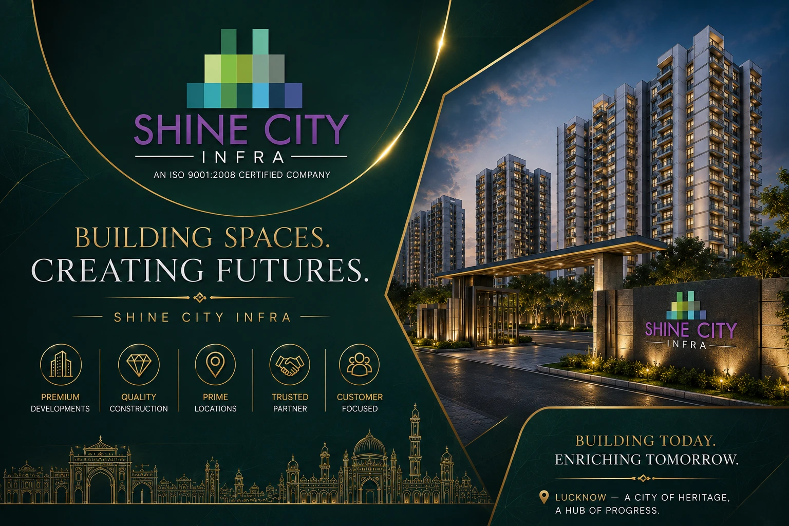 Shine City Infra Project Pvt Ltd. official logo for Lucknow residential projects